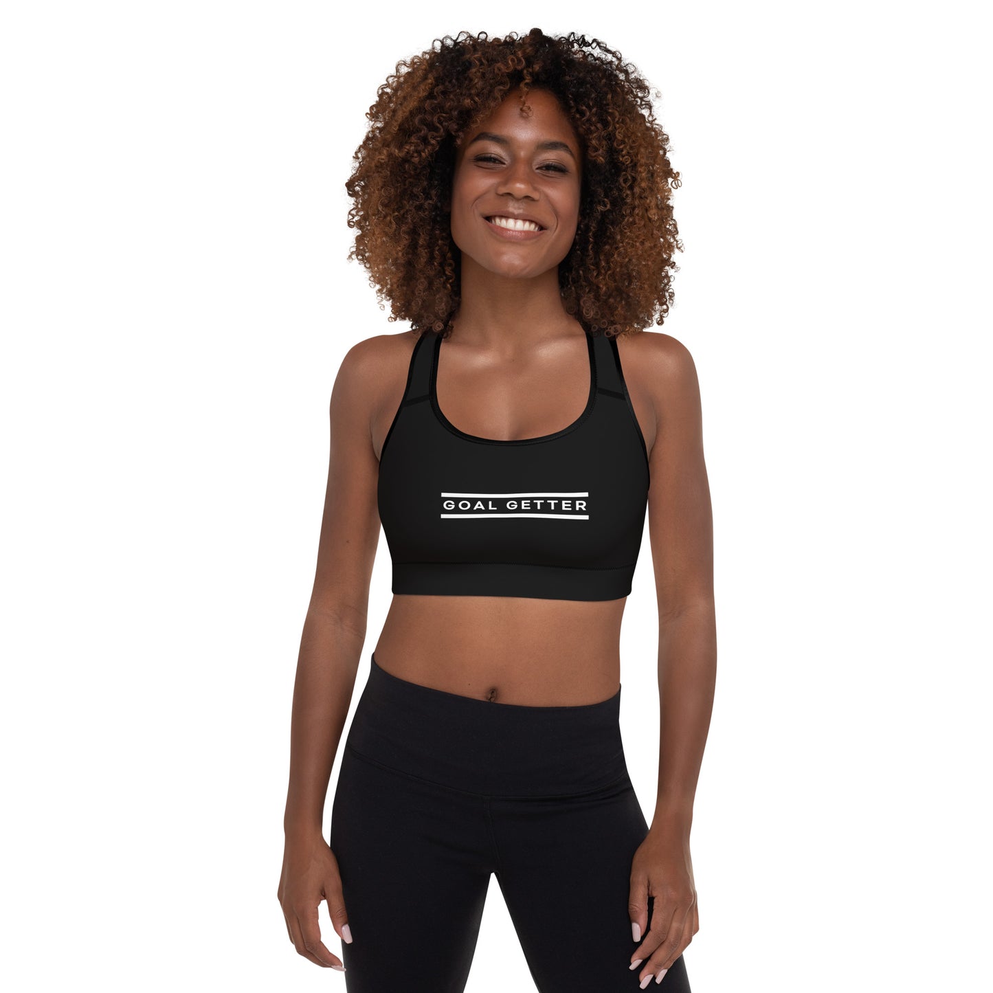 Goal Getter (Black Padded Sports Bra)