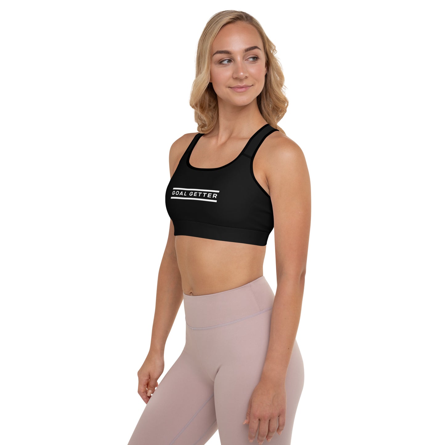 Goal Getter (Black Padded Sports Bra)