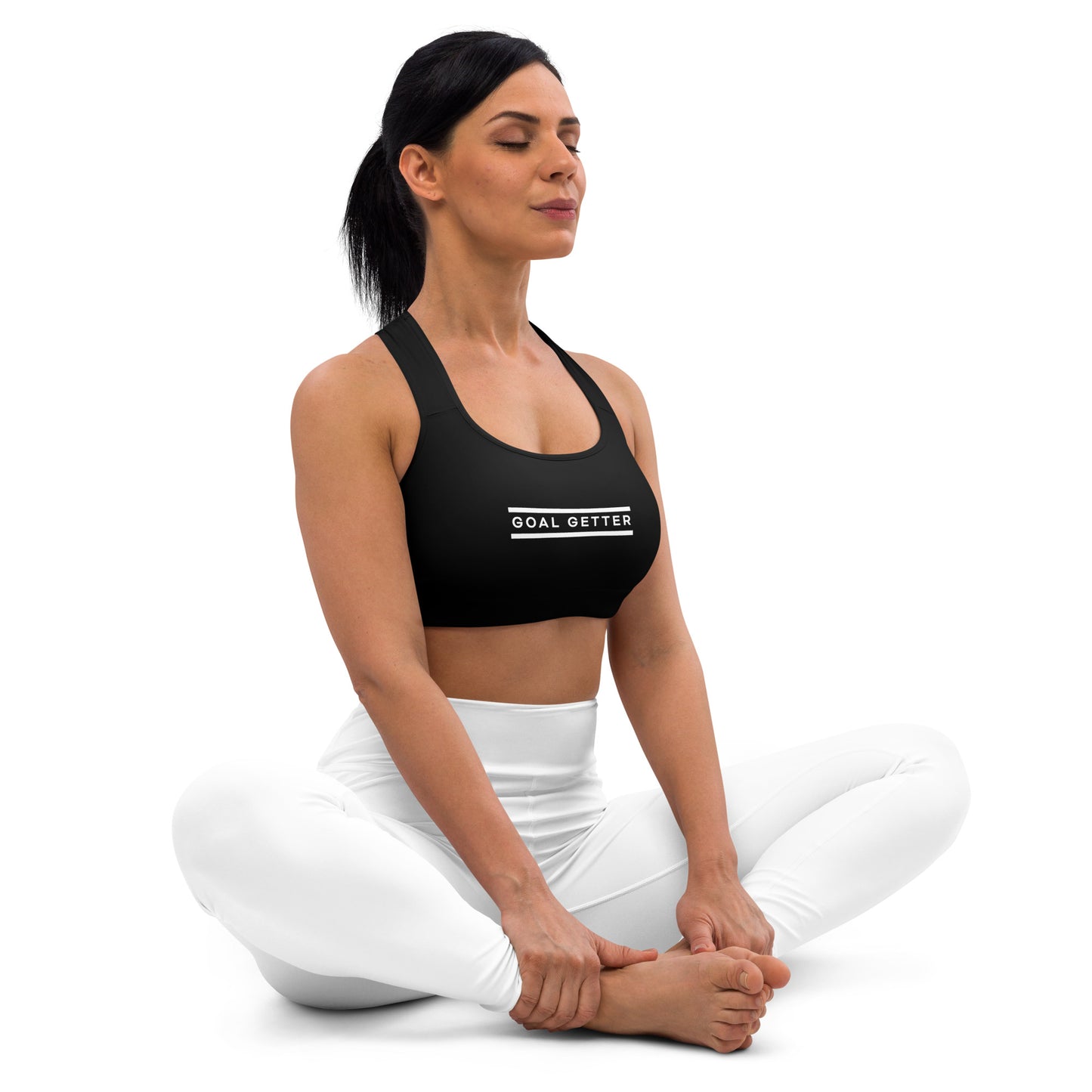 Goal Getter (Black Padded Sports Bra)