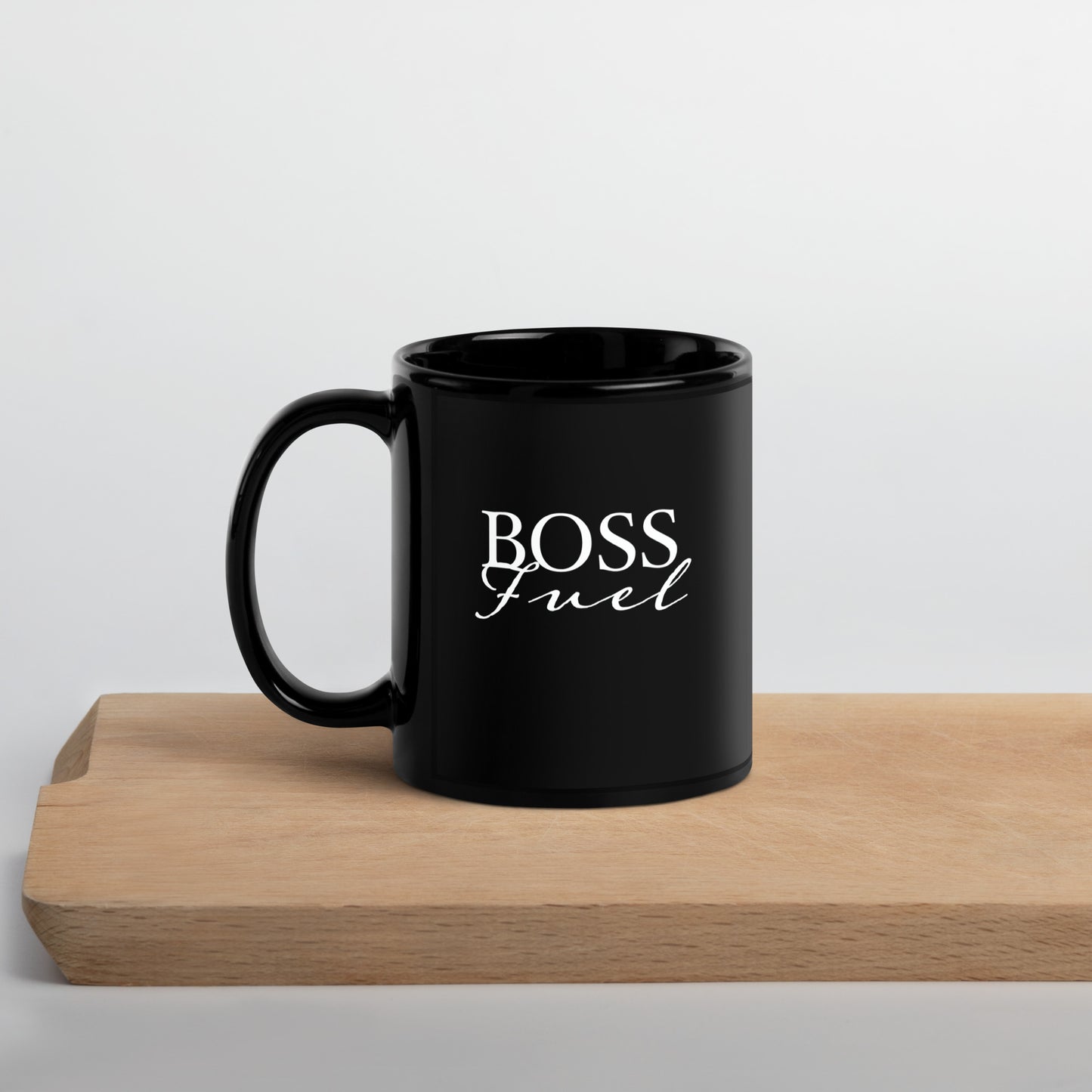 Boss Fuel (Black Glossy Mug)